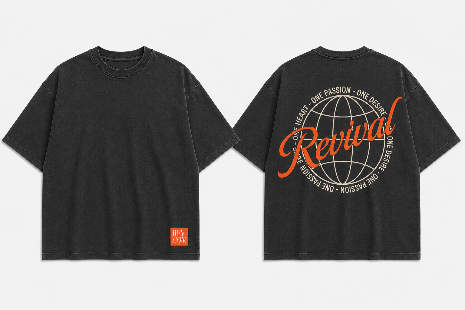 GLOBE TEE - WASHED BLACK - Image 3