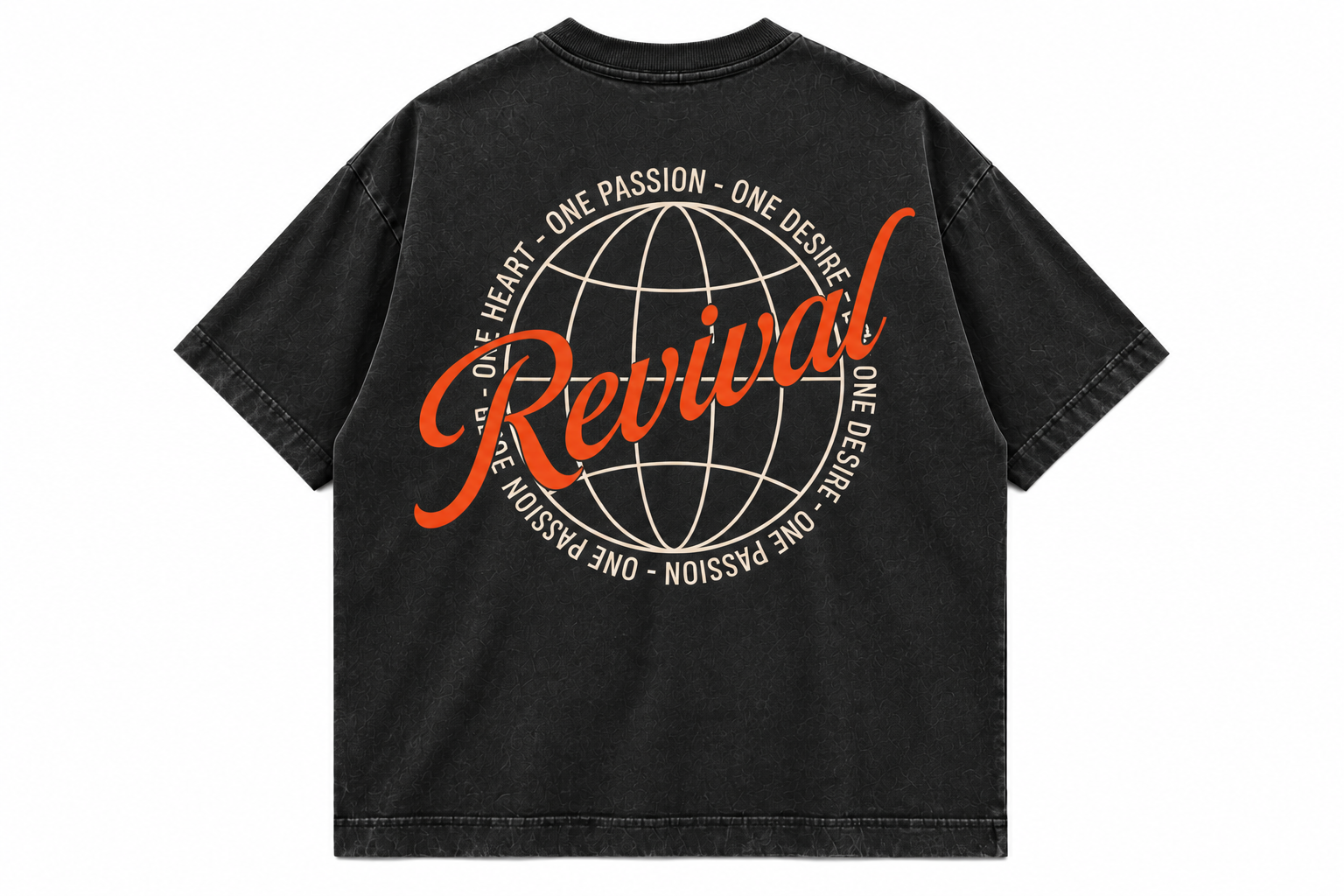 GLOBE TEE - WASHED BLACK
